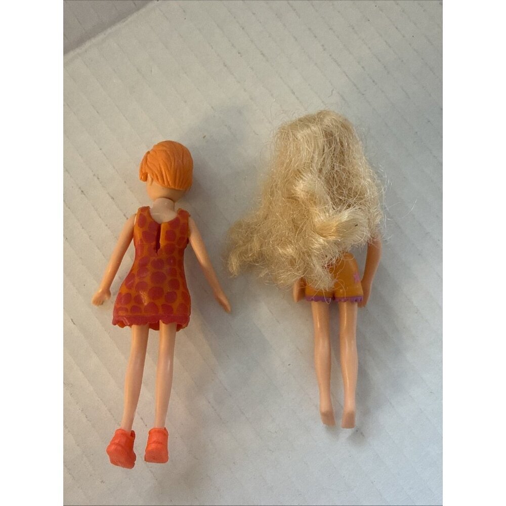 Vintage Mattel Polly Pocket Pink Flower Car Convertible With 2 Dolls 2005 - Picture 14 of 16